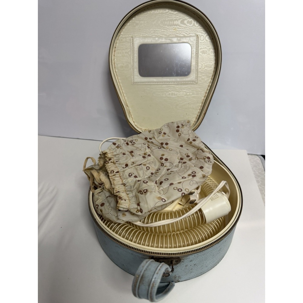 Vintage Oster Bandbox Portable Soft Bonnet Hair Dryer Deluxe Electric Case Works